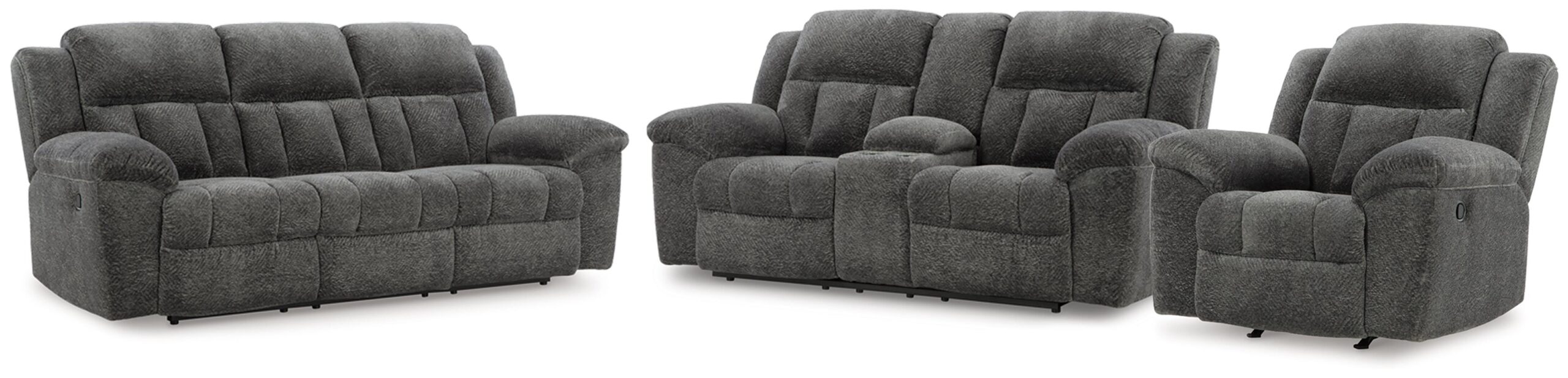 776d3a4c1ae557ea5fd7dab96752753c Frohn Reclining Sofa, Loveseat and Recliner - Image 1