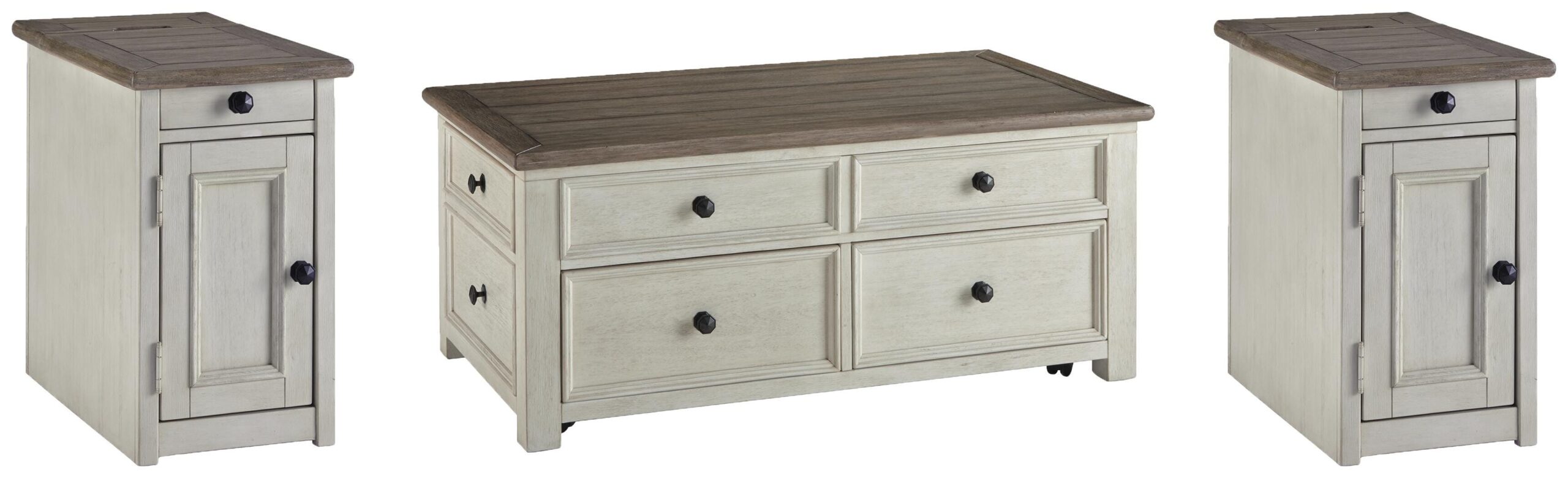 7aae35898dc3574b0c3ac78a8a34018a Bolanburg Coffee Table and 2 Chairside End Tables - Image 1