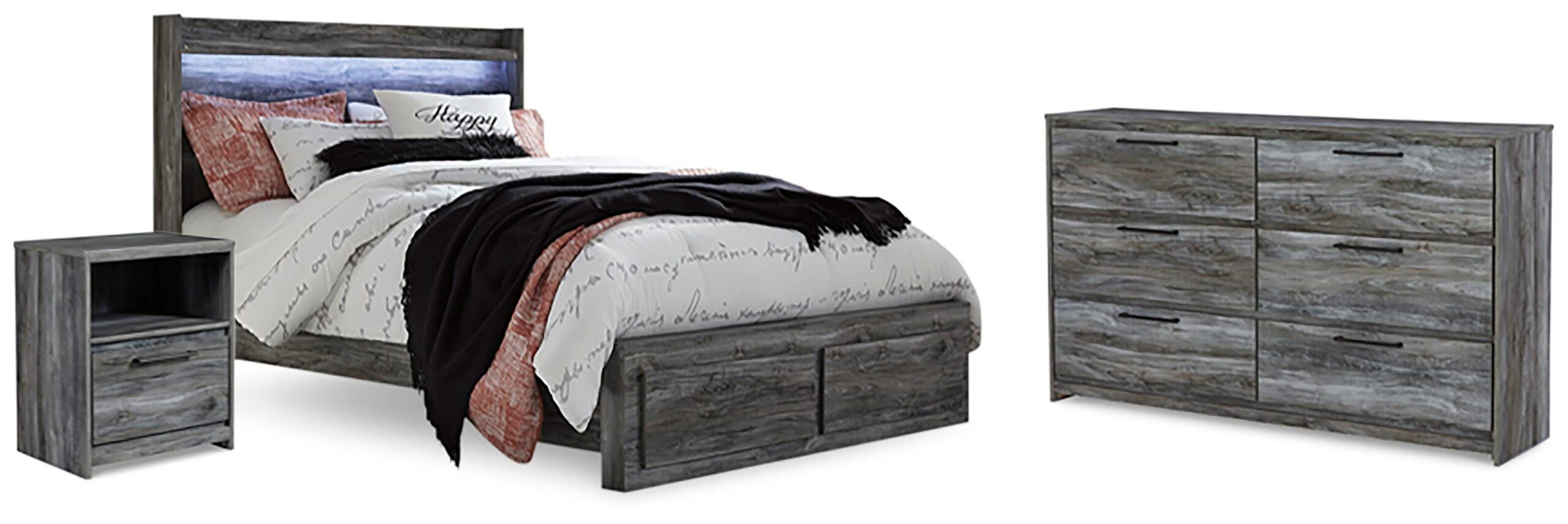 7cc9e53b9b78168d14fcf1562ed6affc Baystorm Queen Panel Storage Bed, Dresser and Nightstand - Image 1