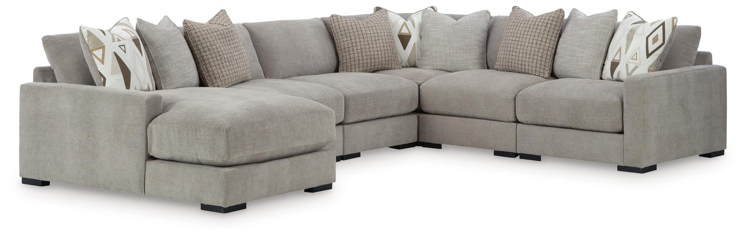 7d3064b89a08564cbd0334f6c4f3f389 Aslan Court 6-Piece Sectional with Chaise - Image 1