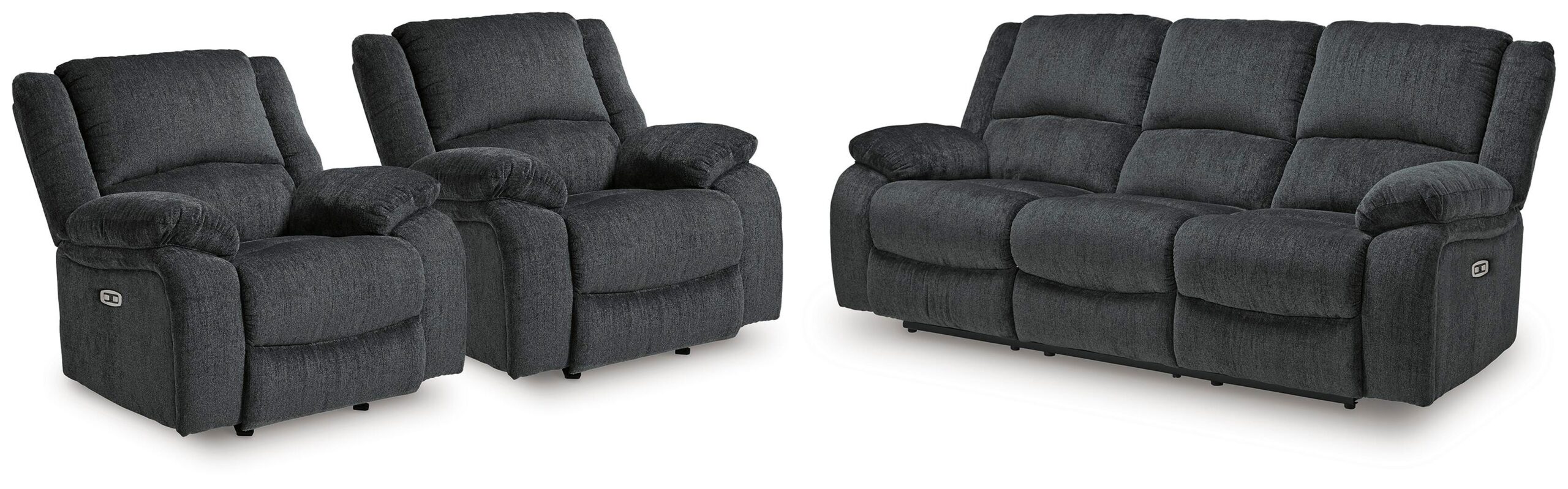 7d6fef3c231799c1bbd100415a934811 Draycoll Power Reclining Sofa and 2 Power Recliners - Image 1