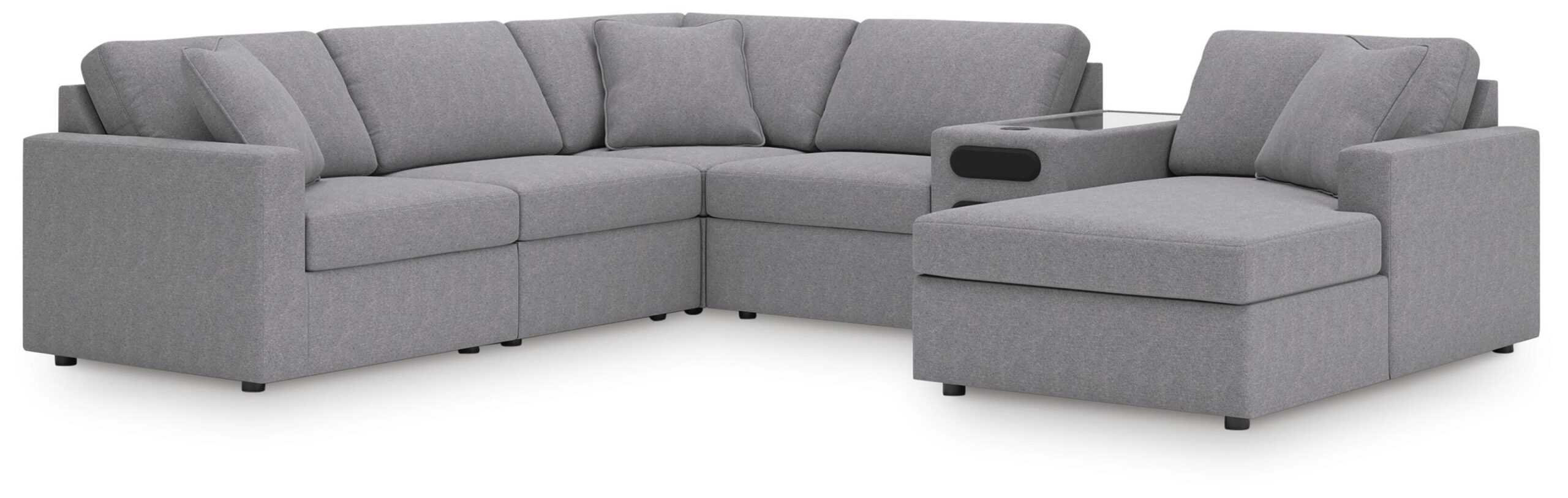7dcbd6fd0dbc779d196f6f5809b2cbb6 Modmax 6-Piece Sectional with Audio System and Chaise - Image 1