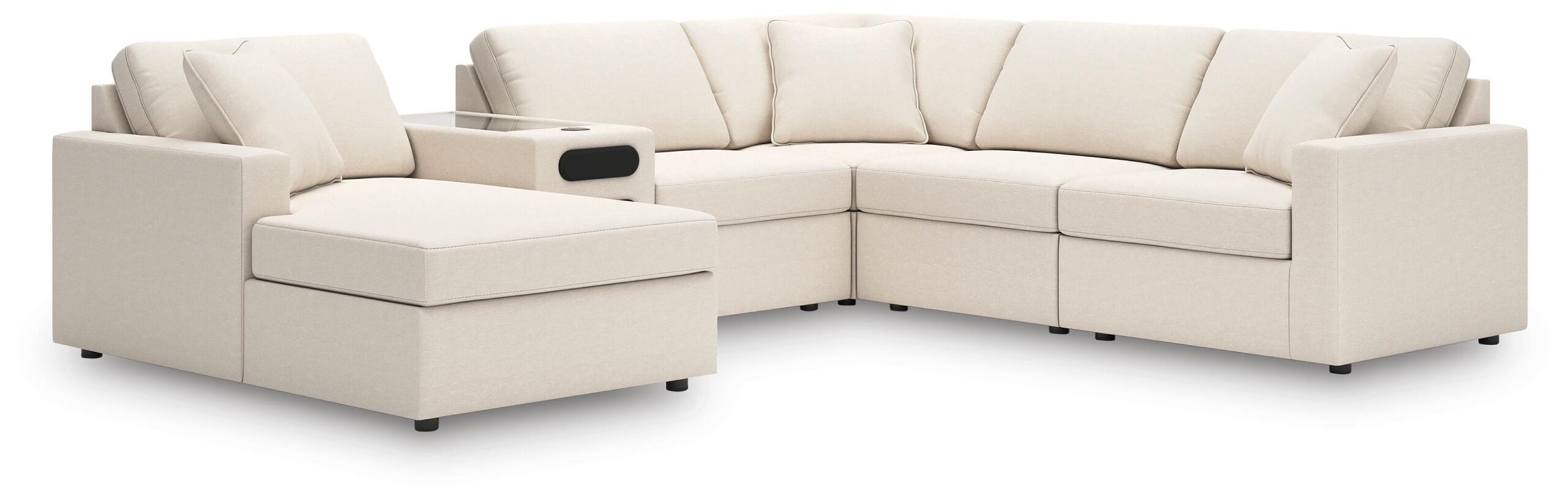 7e9befdaffcff5f0cf4d650dc44b1bf2 Modmax 6-Piece Sectional with Audio System and Chaise - Image 1