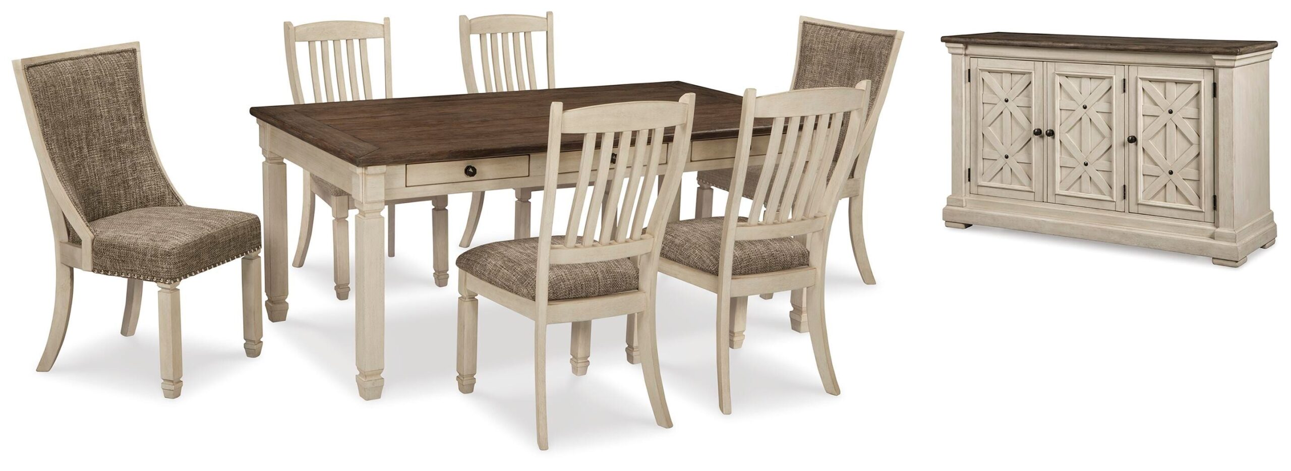 7f0fc5a0c57c38e5b3fcc41464e55447 Bolanburg Dining Table and 6 Chairs with Server - Image 1