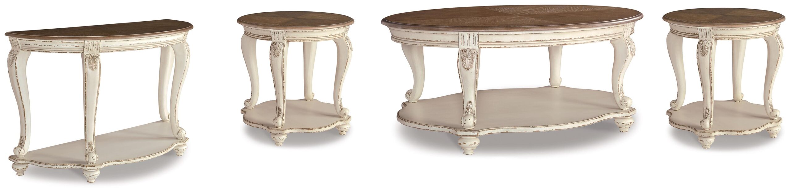 807e5c329ff9251ec031d630b58d8aff Realyn Coffee Table, 2 Ends and Console - Image 1