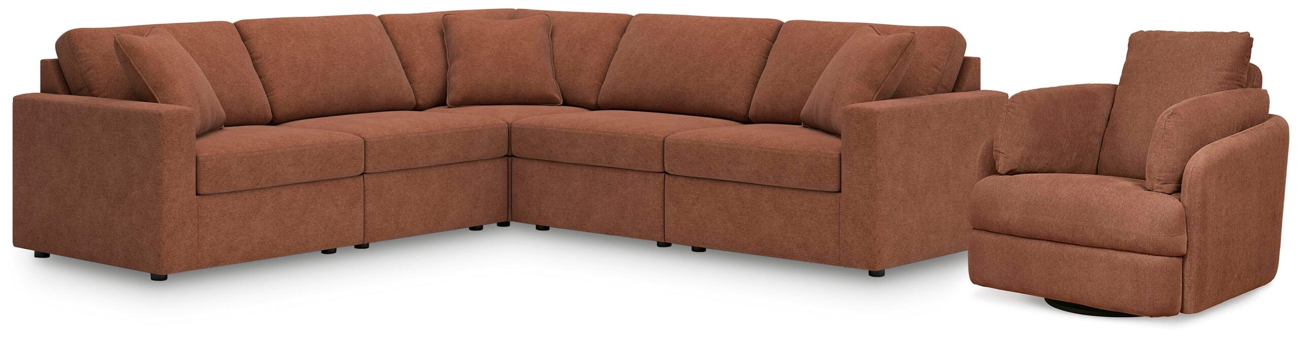 841d68515ed18ffd56d5a3ae5e419677 Modmax 5-Piece Sectional and Swivel Glider Recliner - Image 1