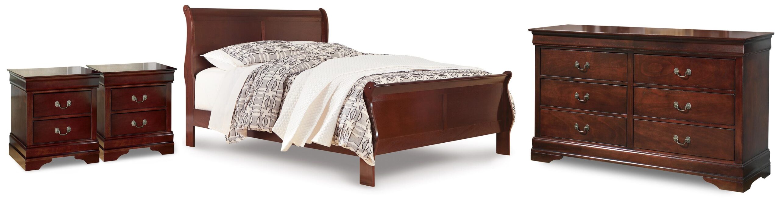 87730eca06ae9e02dc7072bdeab2380e Alisdair Queen Sleigh Bed, Dresser and 2 Nightstands - Image 1