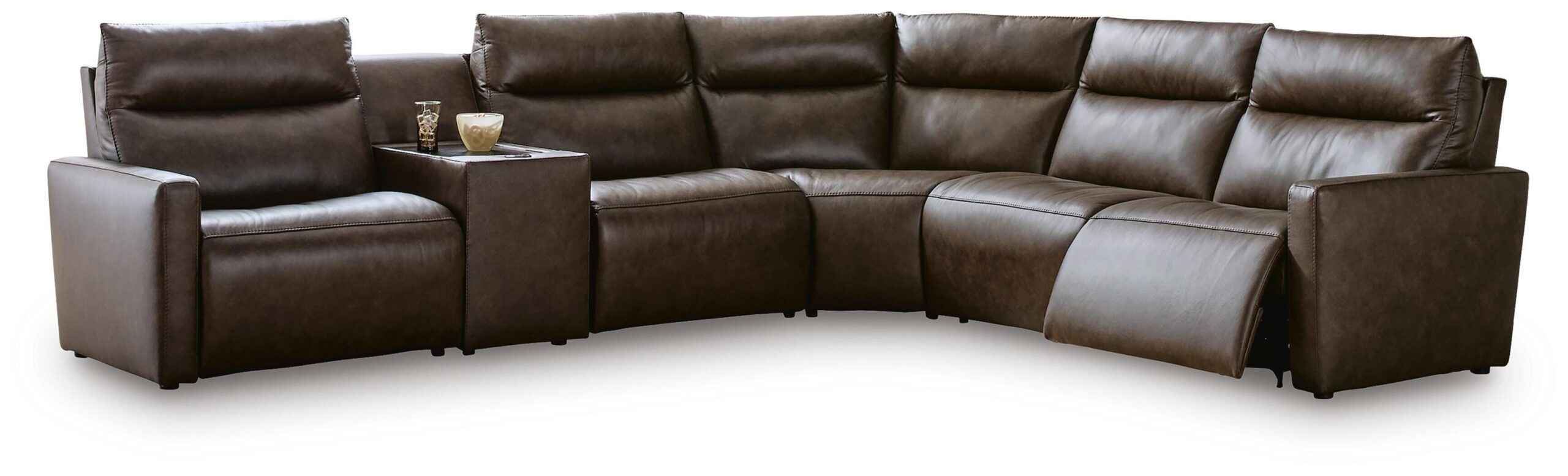 881b38bb1ab261ad08f670c706c62811 ModZ 6-Piece Power Reclining Sectional with Audio Console - Image 1