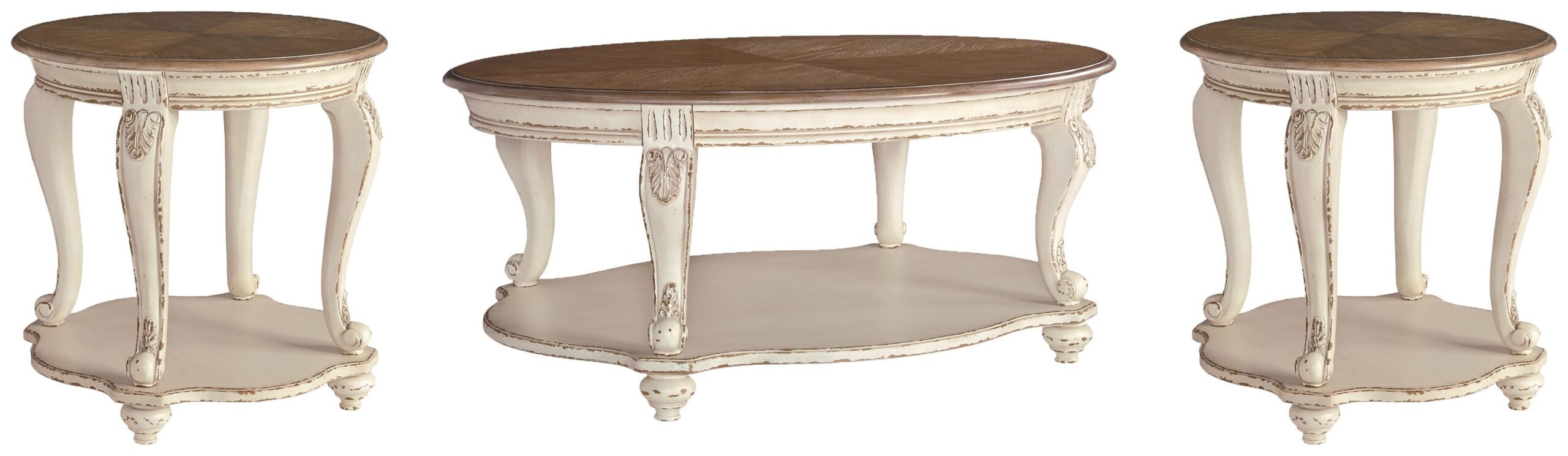 887de6253f47fd09ca8304d96a45520a Realyn Coffee Table and 2 End Tables - Image 1