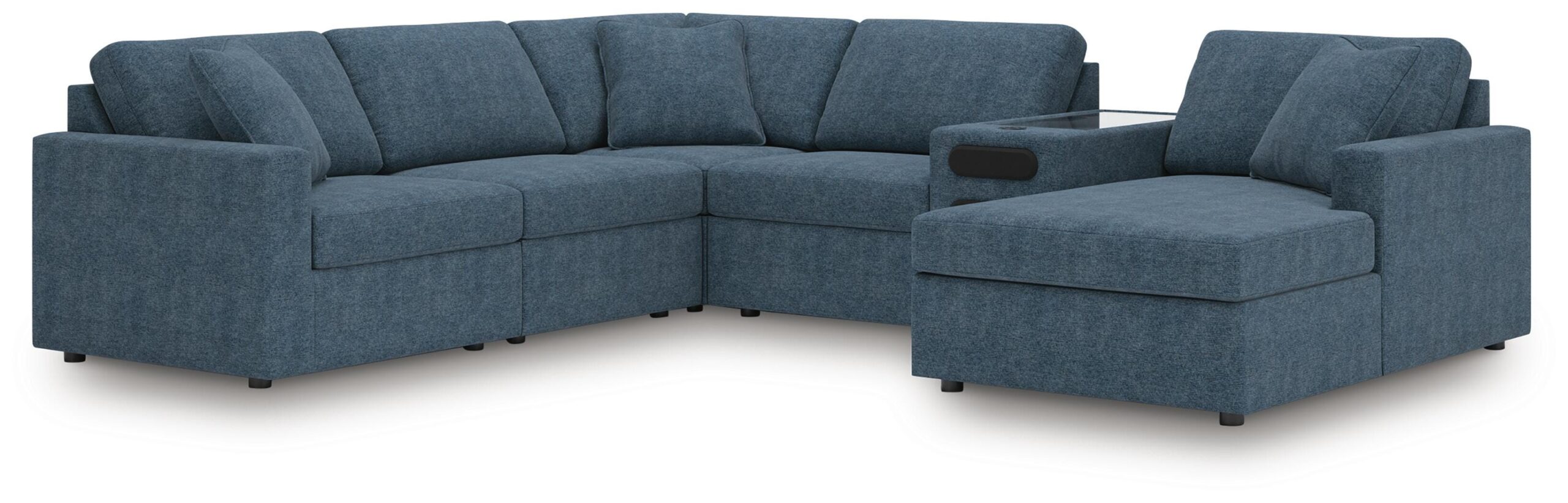 8dc3b4a7607dc8cd2a8b5ab80e82bc13 Modmax 6-Piece Sectional with Audio System and Chaise - Image 1