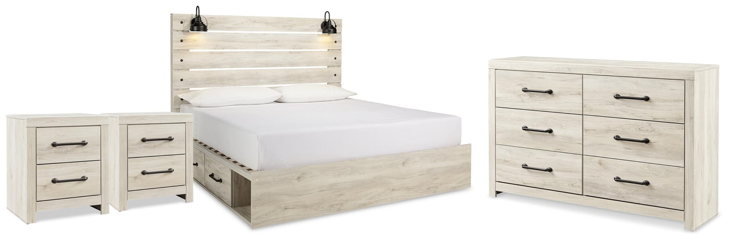8fac106f3db05908c10e011159f04f67 Cambeck King Panel Storage Bed, Dresser and 2 Nightstands - Image 1