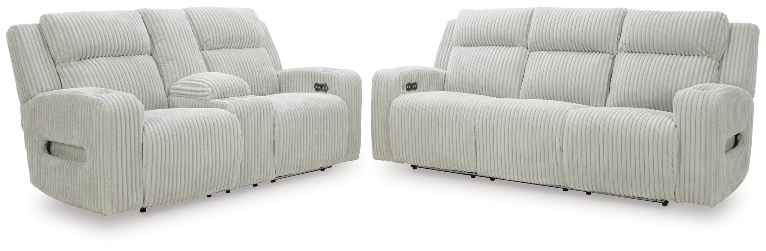 91afef9d44b6e99eec422df3799a4ea9 Carvara Power Reclining Sofa and Loveseat - Image 1