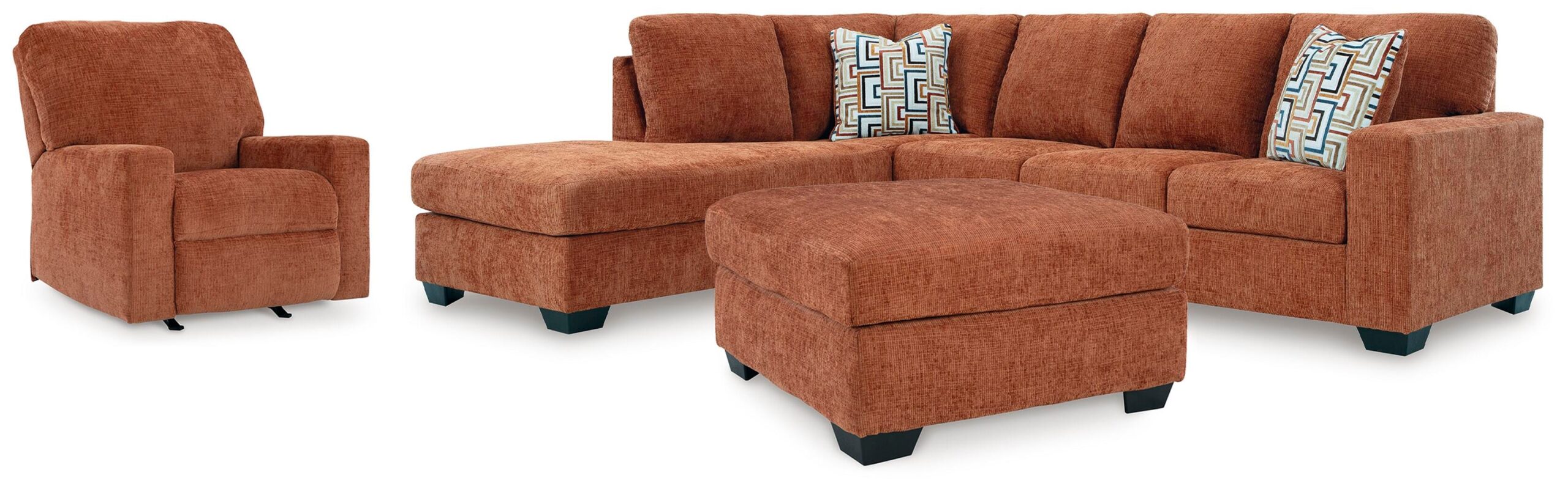 9291c5d6137ed576b2f5265eeaace51b Aviemore 2-Piece Sectional with Chaise, Recliner and Ottoman - Image 1