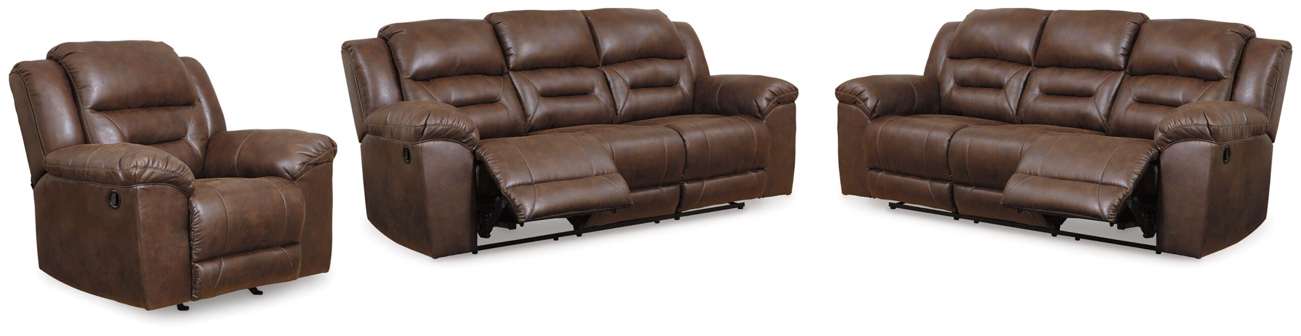934e8078a8467c6cb4fb9a76b86fca4d Stoneland 2 Reclining Sofas and Recliner - Image 1