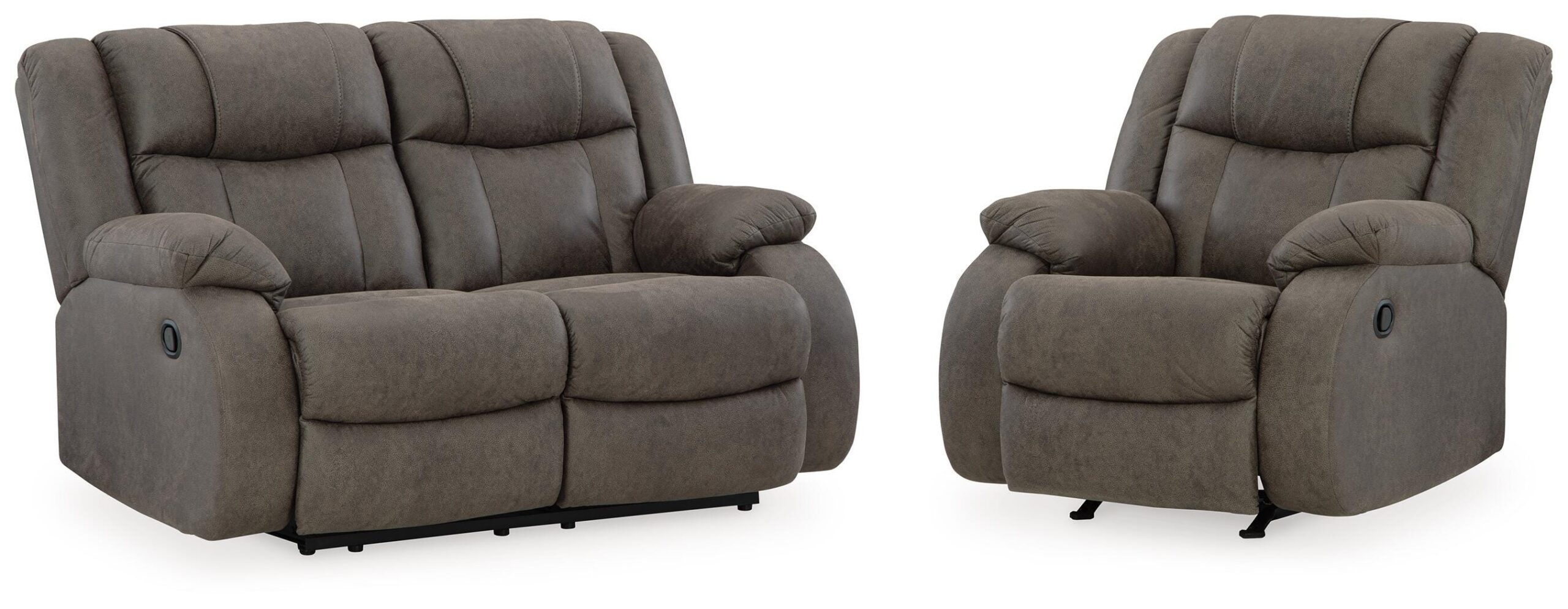 951d937c810dfd8a180238fb00fda420 First Base Reclining Loveseat and Recliner - Image 1