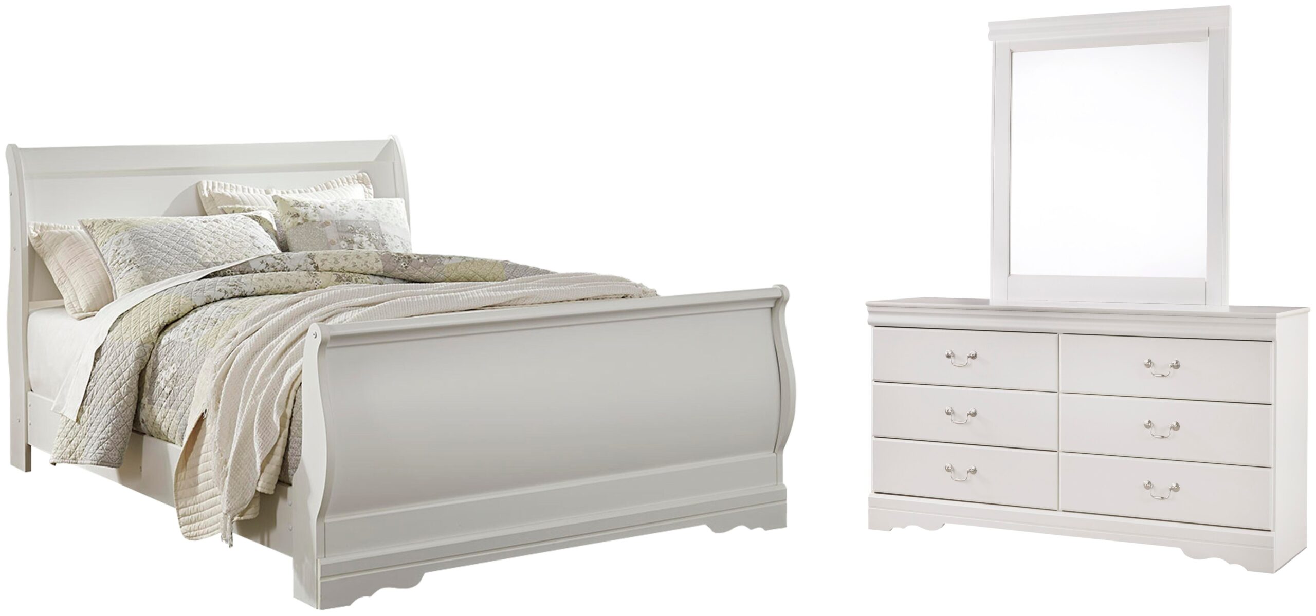 96f486f460971a95be80c62df4223598 Anarasia Queen Sleigh Bed, Dresser and Mirror - Image 1