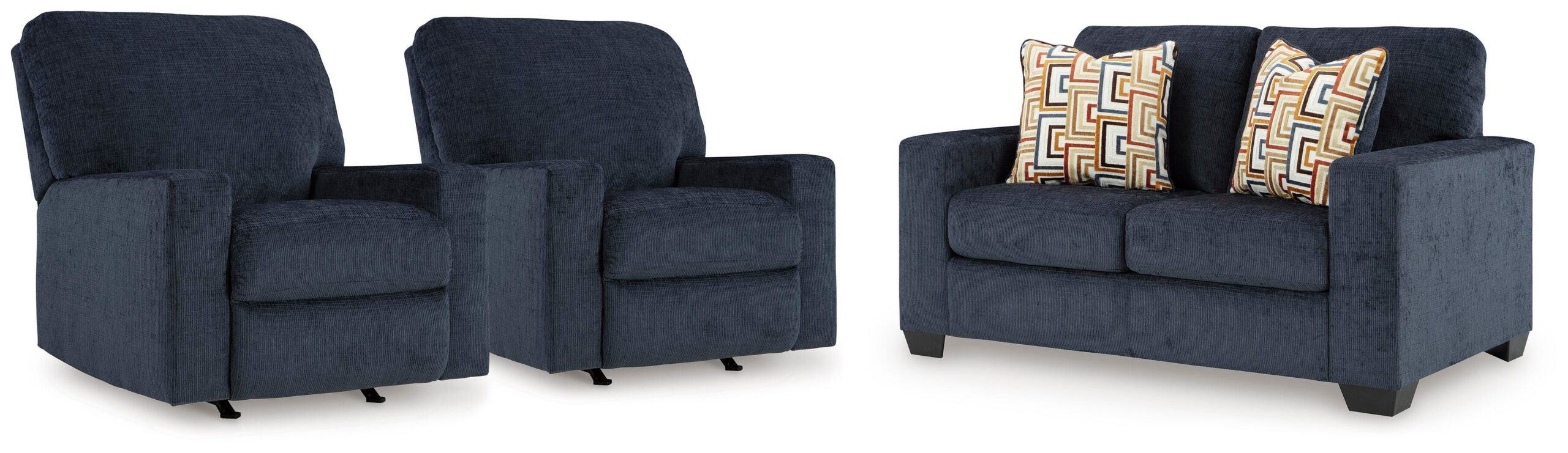 9ab3e3b65a887b74ba24ec2beda1f7e9 Aviemore Loveseat and 2 Recliners - Image 1