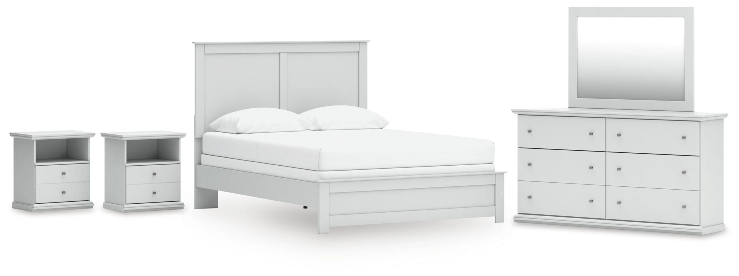 9bcb2ce745b6d46147c296313e920ff7 Bostwick Shoals Queen Panel Bed, Dresser, Mirror and 2 Nightstands - Image 1