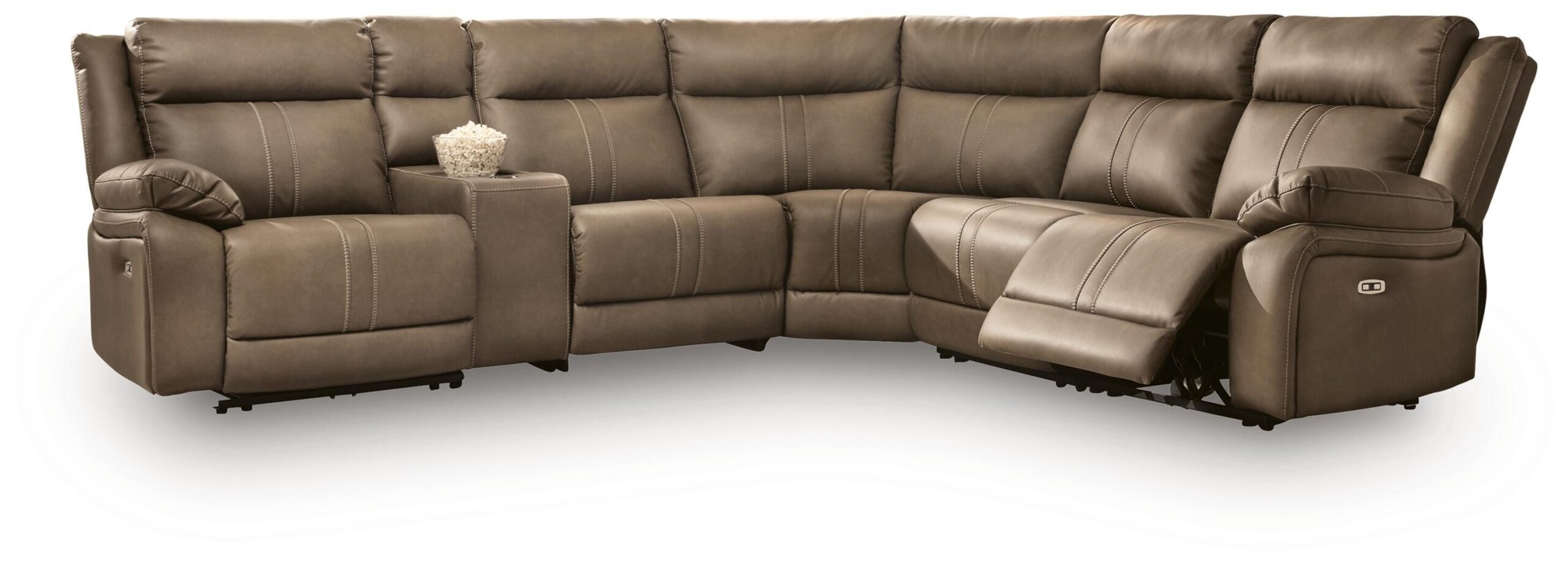9e117687ebe122062ca2fdfc4119befb Max-Momentum 6-Piece Power Reclining Sectional with Audio Console - Image 1
