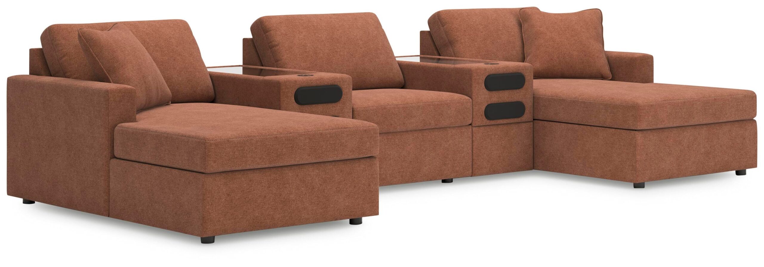 a567e498868cfc559117903c6a0dd302 Modmax 5-Piece Double Chaise with Audio Consoles - Image 1
