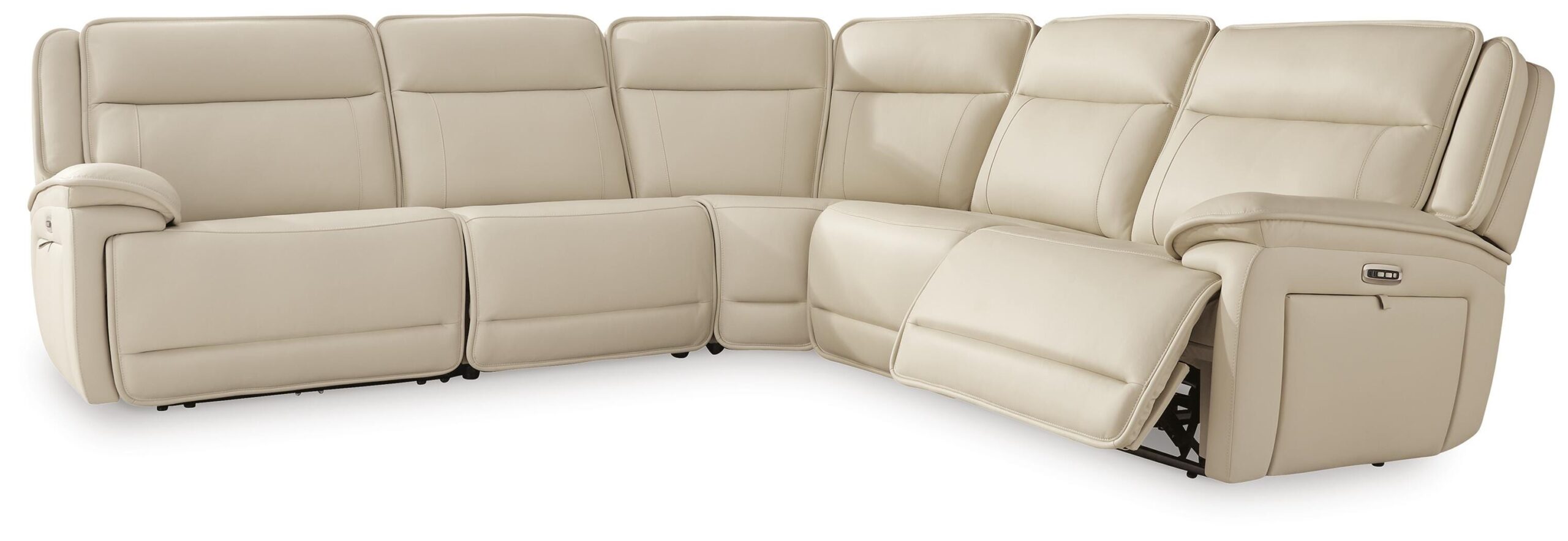 a7e9e751f9b6ff635be20d8df9f415d5 Double Deal 5-Piece Power Reclining Sectional - Image 1