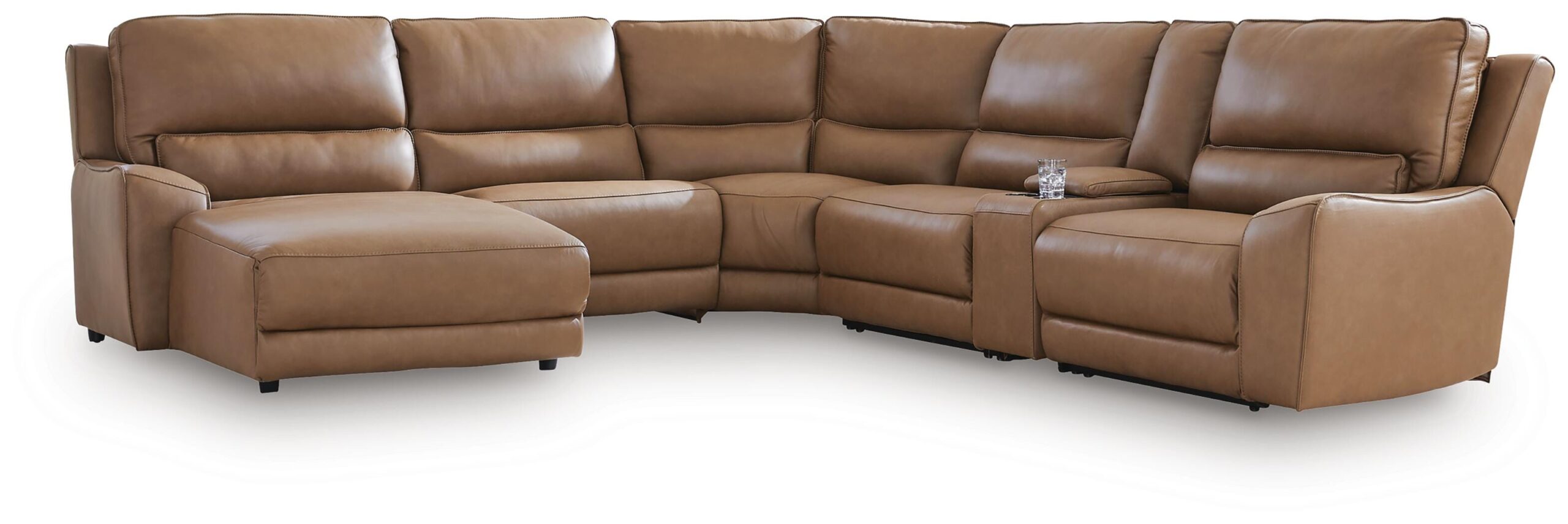 aaac8934a42b7348337054a88ce16f66 DeepWakes 6-Piece Power Reclining Sectional with Chaise - Image 1