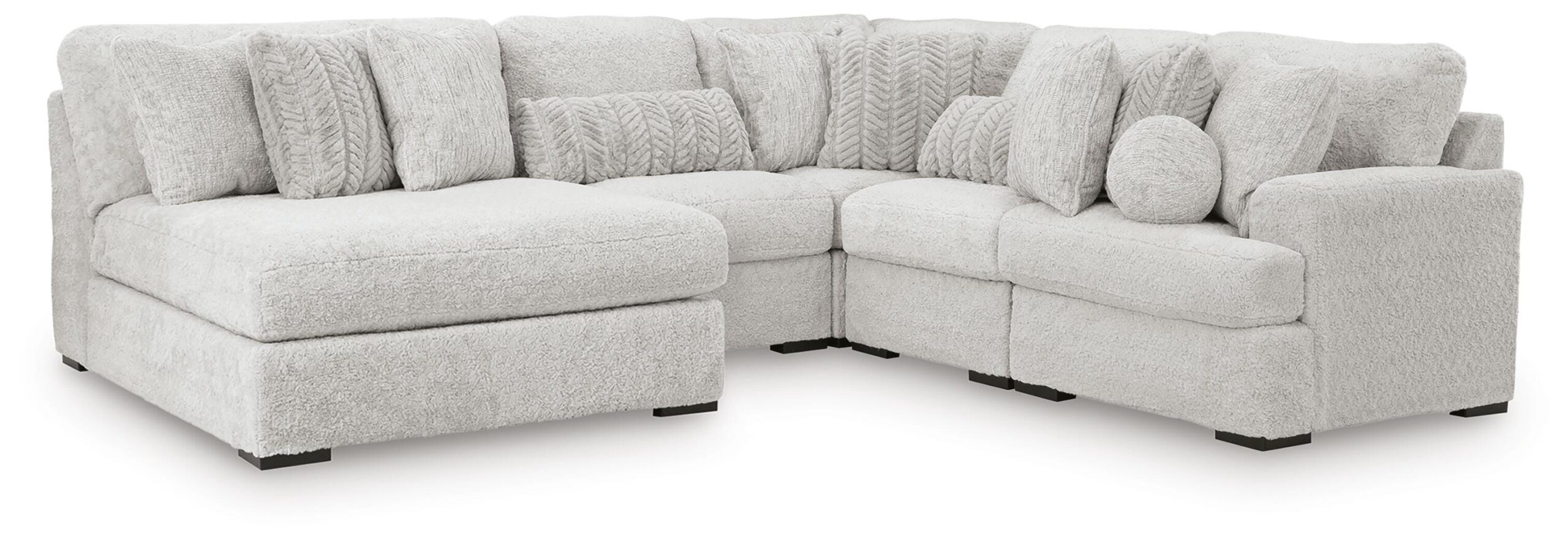 afcfa15a9cf23e459ec898c2fd515d89 Cuddle Plush 5-Piece Sectional with Chaise - Image 1