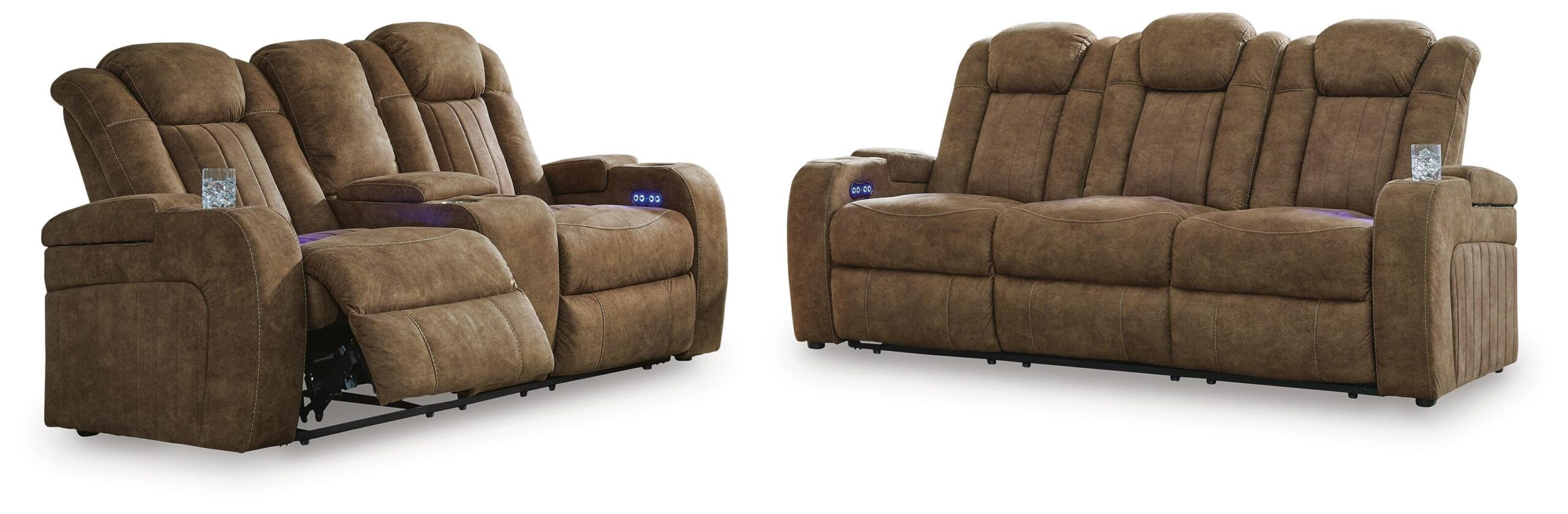 b15484c187240205be20ba8a48279e59 Wolfridge Power Reclining Sofa and Loveseat - Image 1