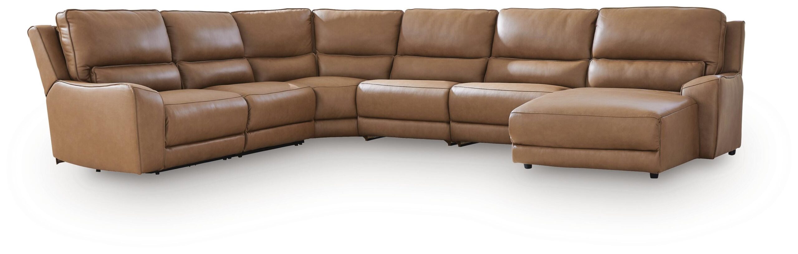 b15a949db1ee664c25720e930c7dd105 DeepWakes 6-Piece Reclining Sectional with Chaise - Image 1