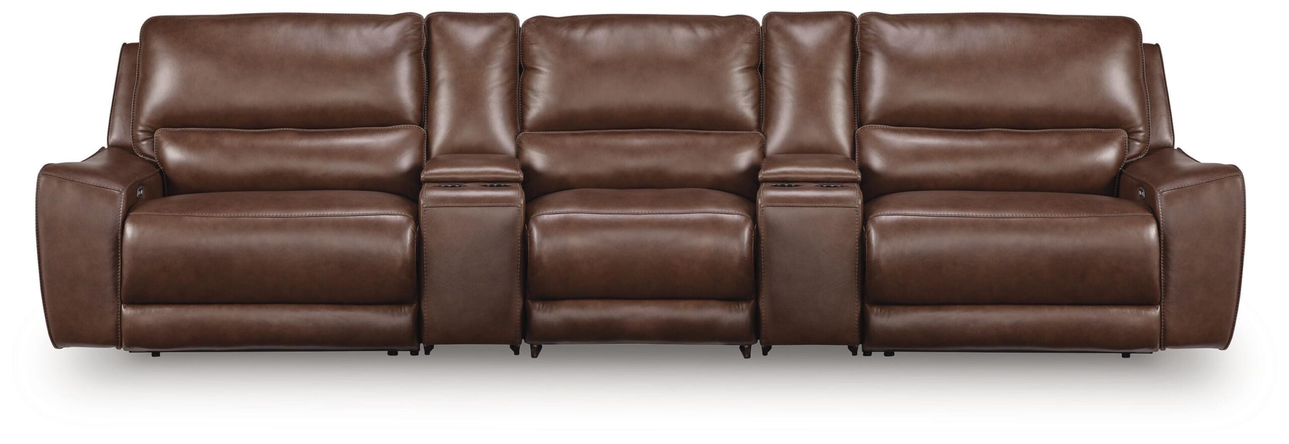 b363ce067e32478c3cfb79e025948442 DeepWakes 5-Piece Reclining Sectional with Storage Consoles - Image 1
