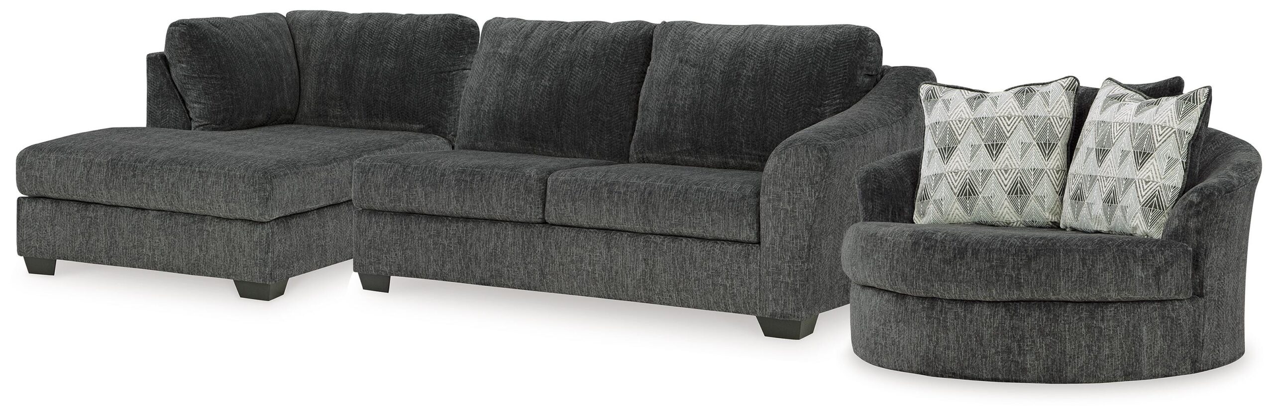 ba0c9b461f135c51a9bcdc5bc67216da Biddeford 2-Piece Sectional and Oversized Swivel Accent Chair - Image 1