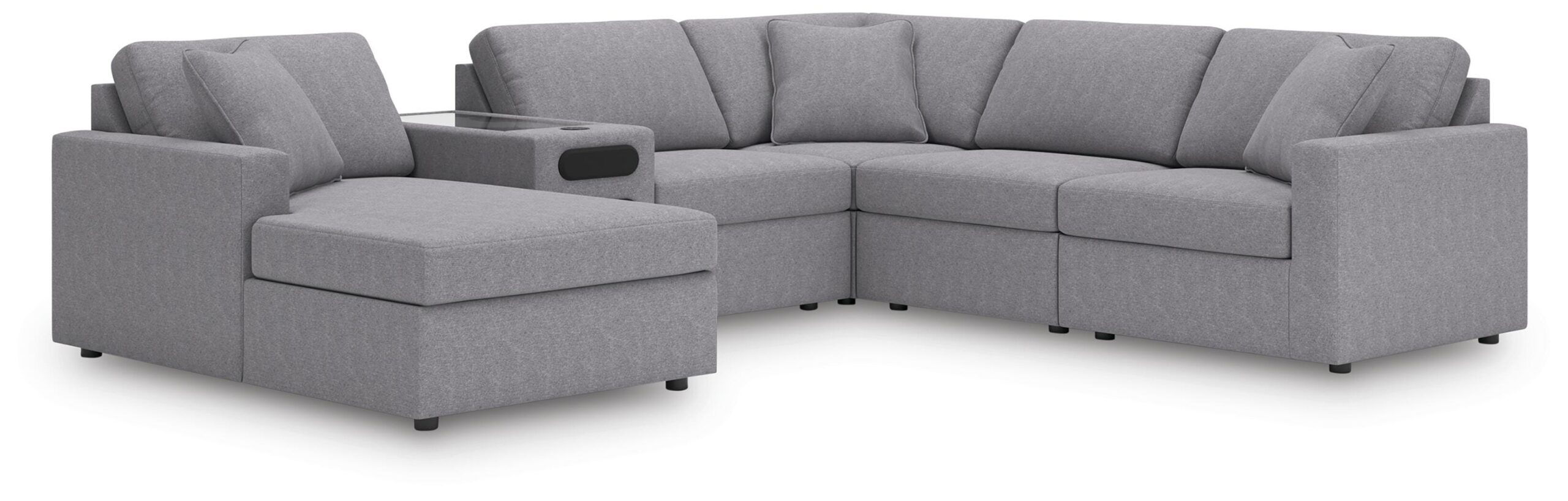 bcb852dd16c0b10e0548ff5f993c5423 Modmax 6-Piece Sectional with Audio System and Chaise - Image 1