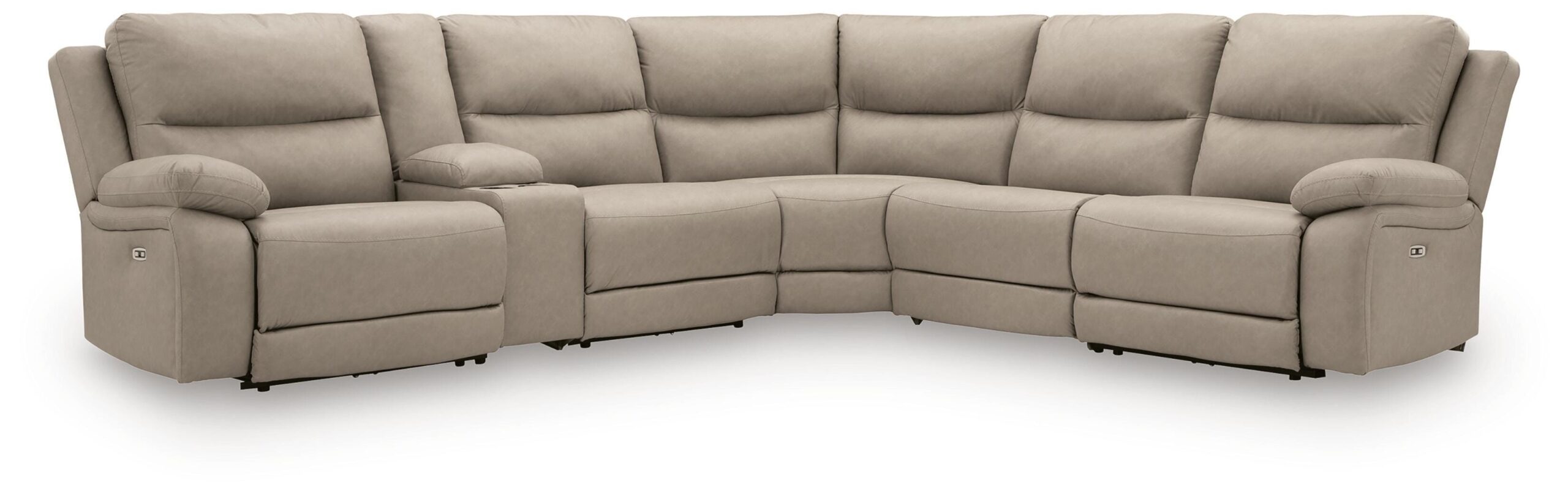 bd0627ad0d1624db194e8c84ce53e69d Narwhal Place 6-Piece Reclining Sectional with Storage Console - Image 1