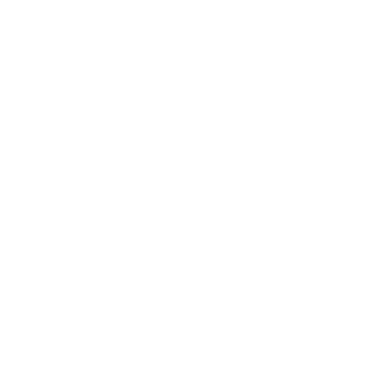White icon of two overlapping speech bubbles on black background