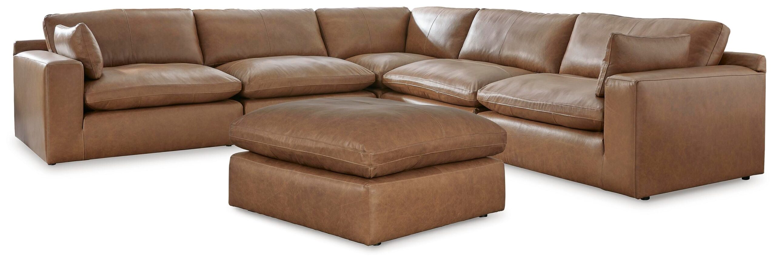 c7ac9241f908319e377e8fafe8bade0a Emilia 5-Piece Sectional and Ottoman - Image 1