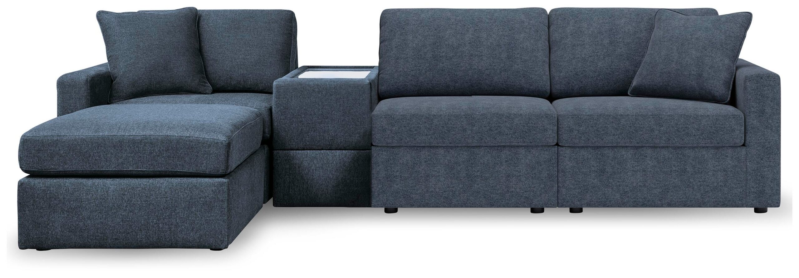 c8a7108cc84cd8b1317f57ee0b3854e9 Modmax 4-Piece Sectional and Ottoman - Image 1