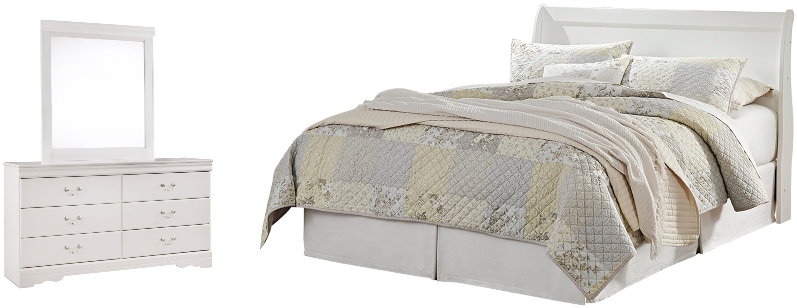cb1a8cd6d37de0a644630d7ad5a1c690 Anarasia Queen Sleigh Headboard, Dresser and Mirror - Image 1