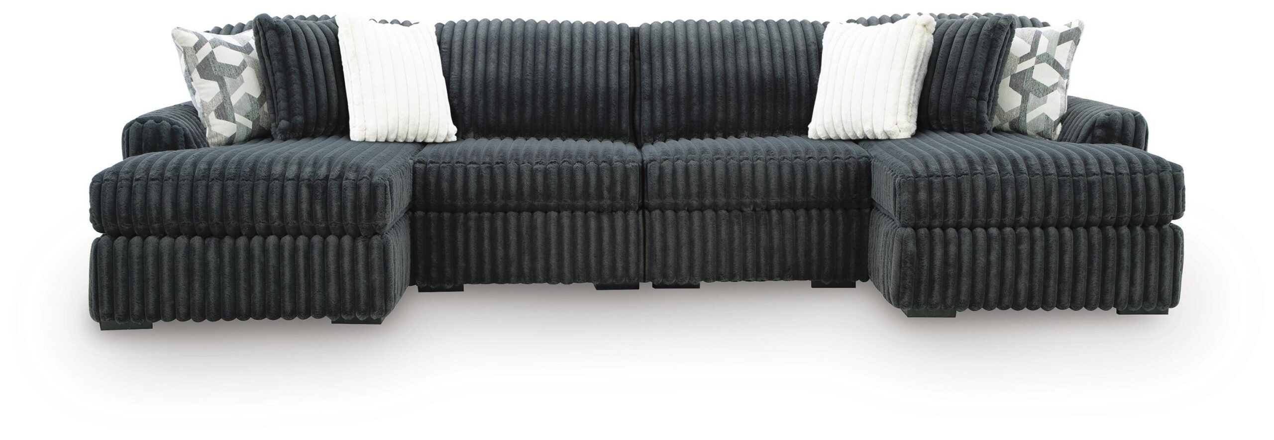 ccc0841e94e3982e71b0f09ee3c0f258 Midnight-Madness 4-Piece Double Chaise Sectional - Image 1