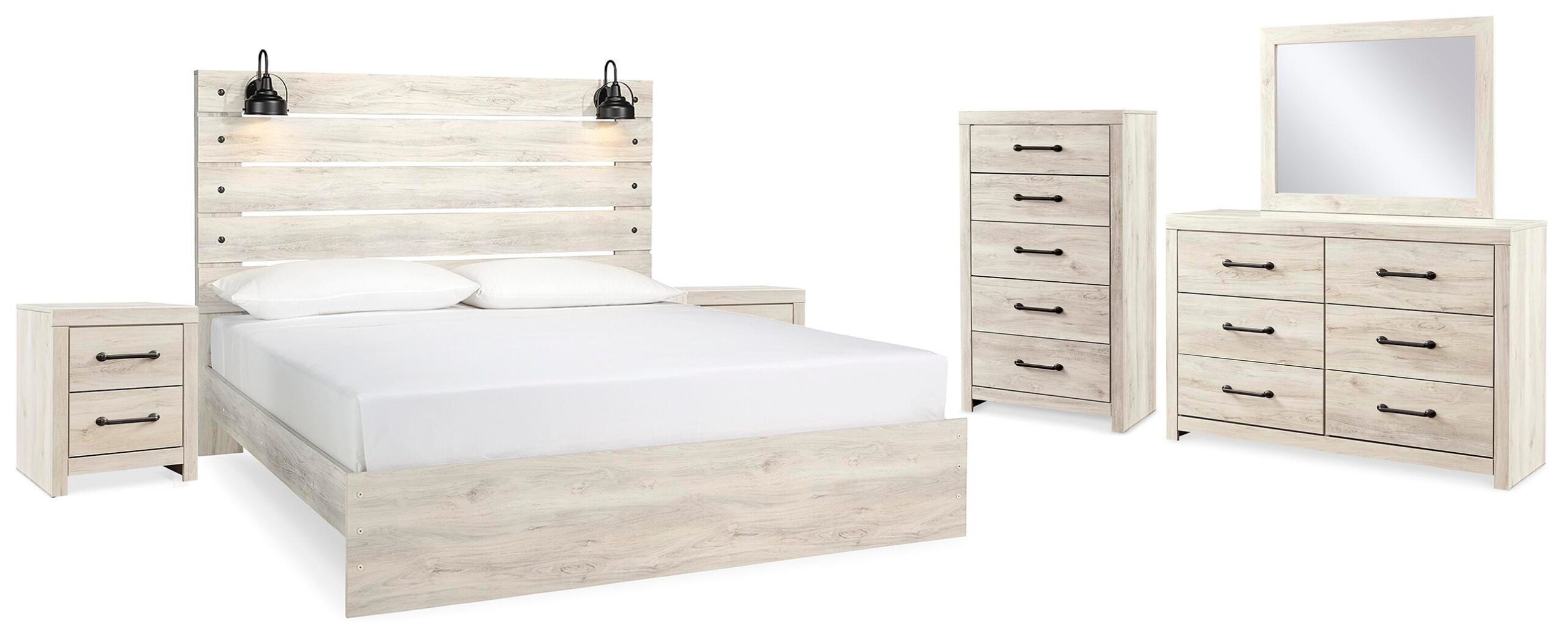 cde74439f231c6b22c2ed2f4b20818de Cambeck King Panel Bed, Dresser, Mirror, Chest and 2 Nightstands - Image 1