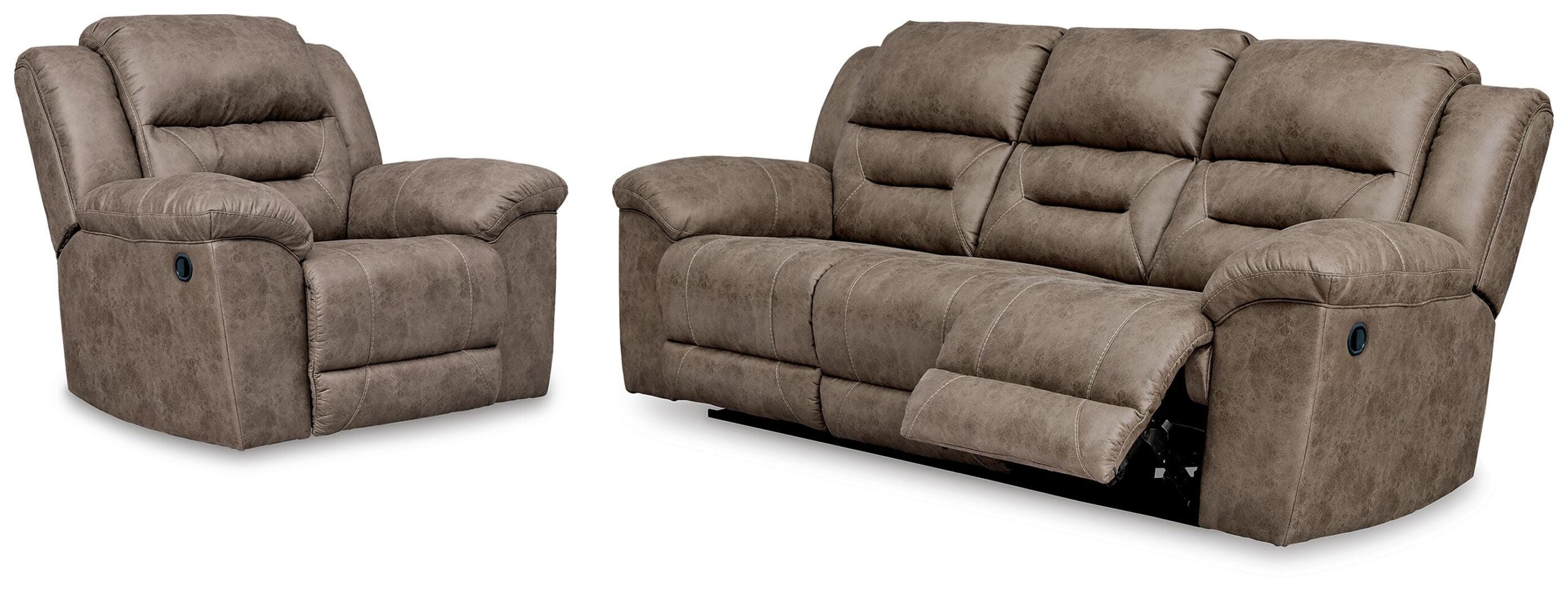 d401e17a191e71ddb8244c2170cff747 Stoneland Reclining Sofa and Recliner - Image 1