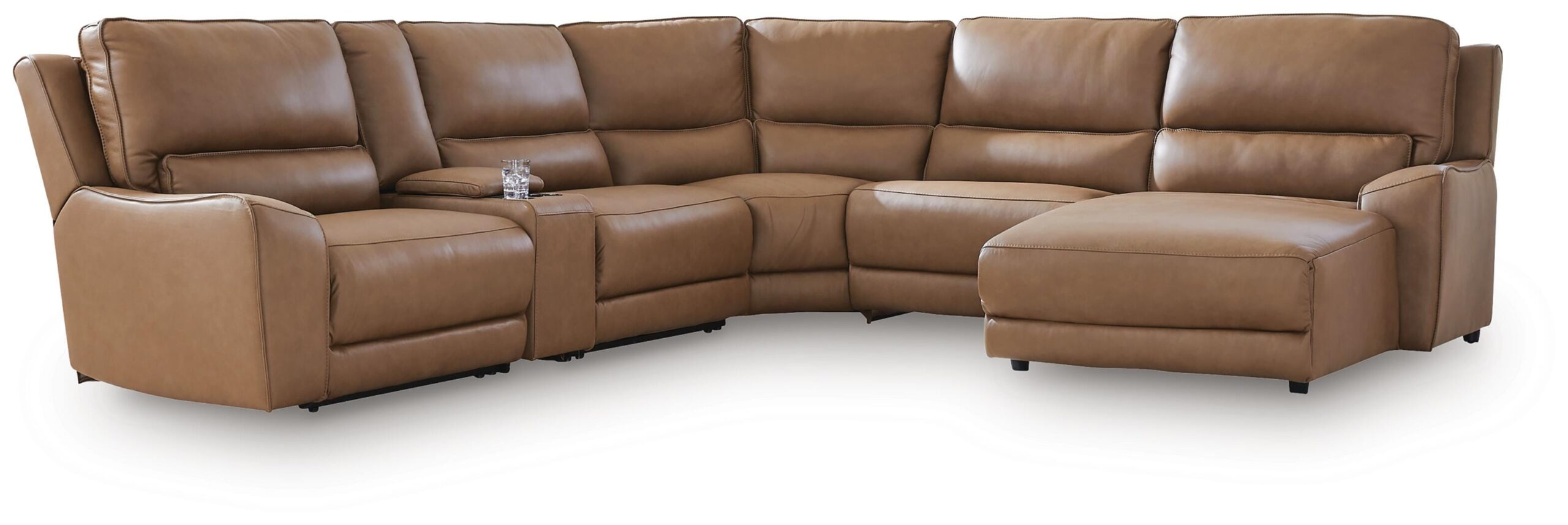 d555494a91035a922e2d8a970b790d46 DeepWakes 6-Piece Power Reclining Sectional with Chaise - Image 1