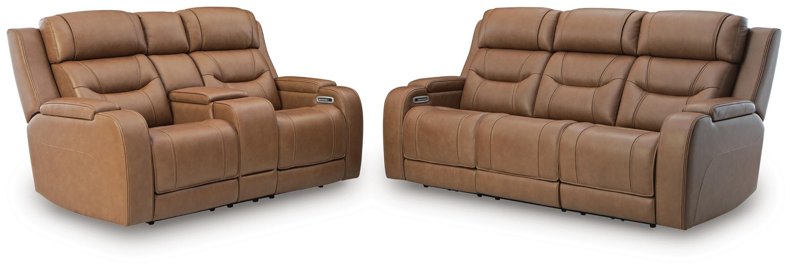 d593bdc62d478ff4ebd52972b46810c4 Knightington Power Reclining Sofa and Loveseat with Audio - Image 1