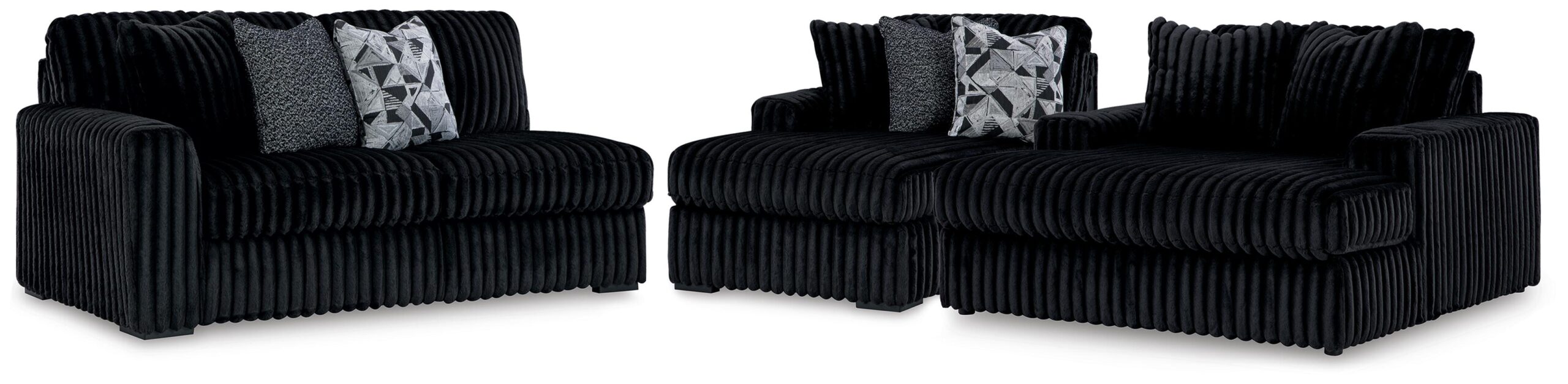 d781da0e0b5fd5e5babc12f329d670d6 Midnight-Madness 2-Piece Sectional and Oversized Chaise - Image 1