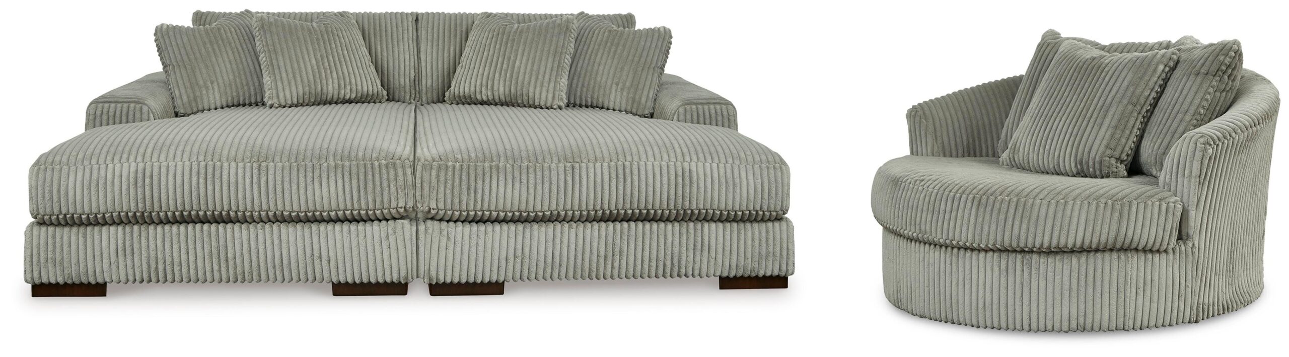 d7b7577c268884529e784f37963e840e Lindyn Super Chaise with Oversized Swivel Chair - Image 1