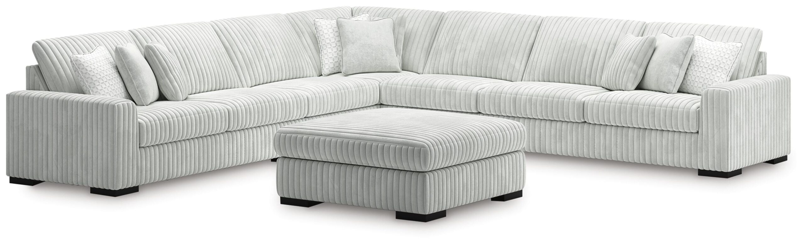 df815dafbb71457e3f461451fd99ffa3 Stupendous 5-Piece Sectional and Ottoman - Image 1