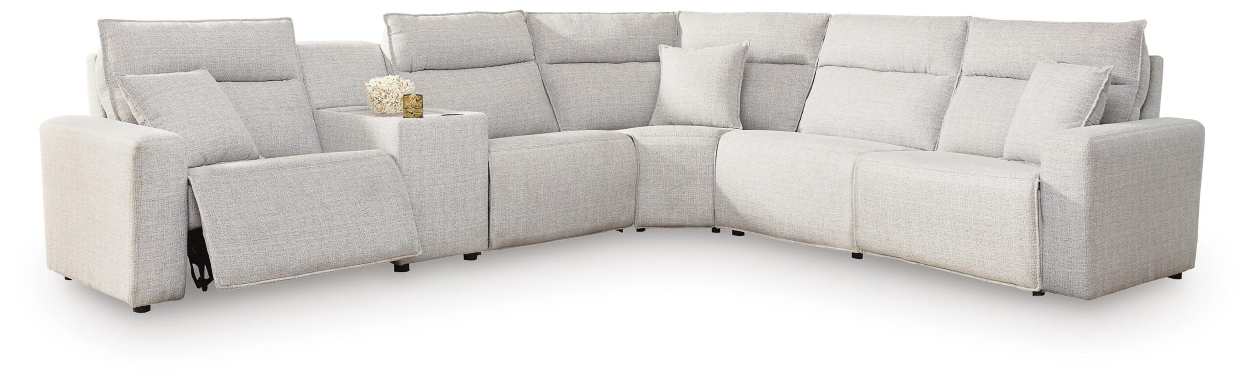e196d6f79e5dc1356238e5e35c00eb1a Modmax II 6-Piece Power Reclining Sectional with Console - Image 1