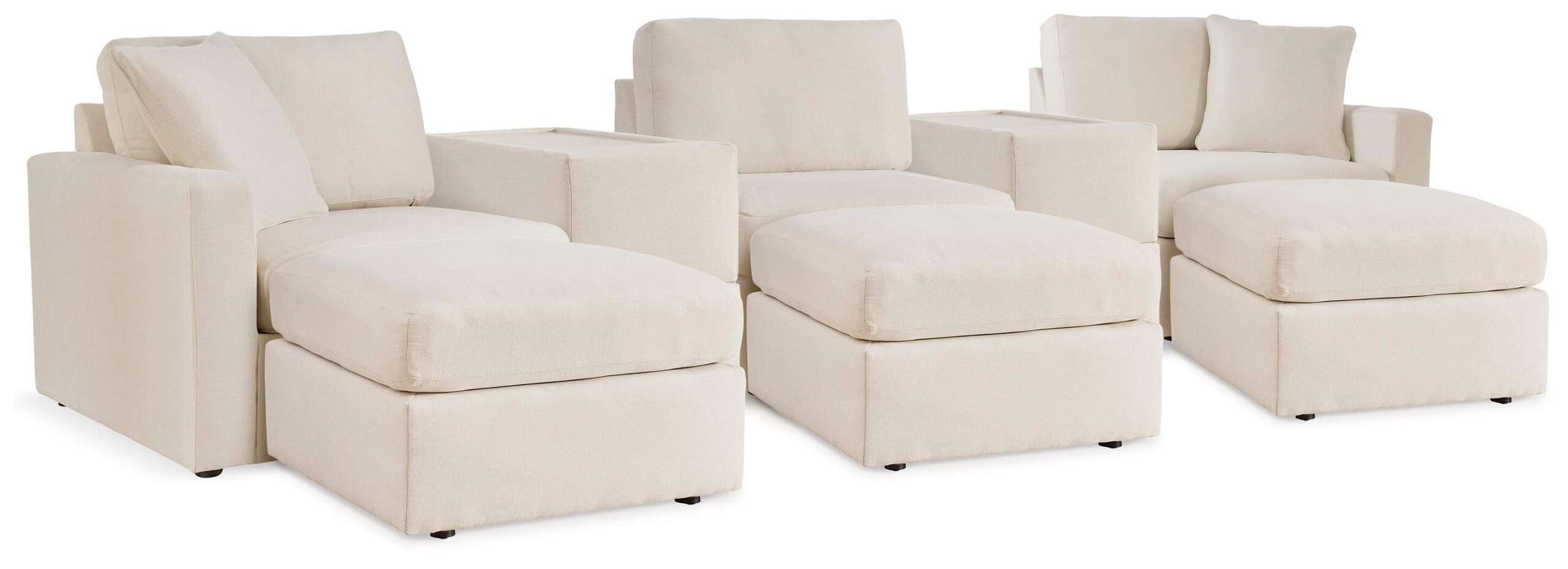 e40c5772de24c3b8ca2724f1576615e9 Modmax 5-Piece Sectional and 3 Ottomans - Image 1