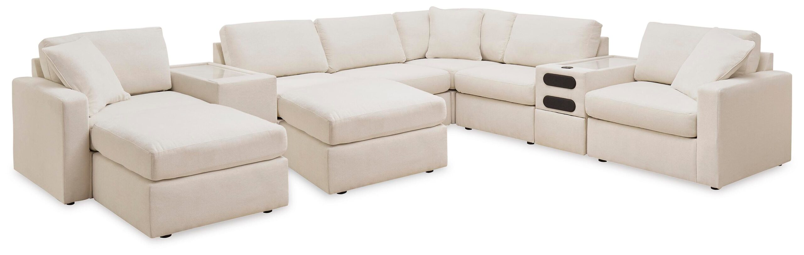 eb0b7c1913699201e6f8f18fd1d71b2d Modmax 8-Piece Sectional and 2 Ottomans - Image 1