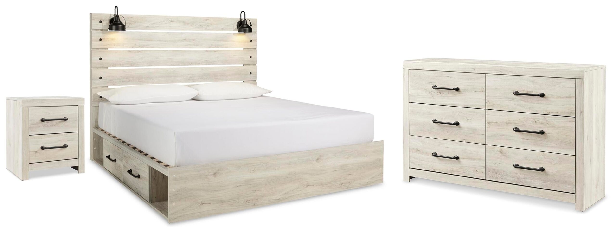 ecb54789ff80284ab2bd75b8ae4d76b6 Cambeck King Panel Storage Bed. Dresser and Nightstand - Image 1