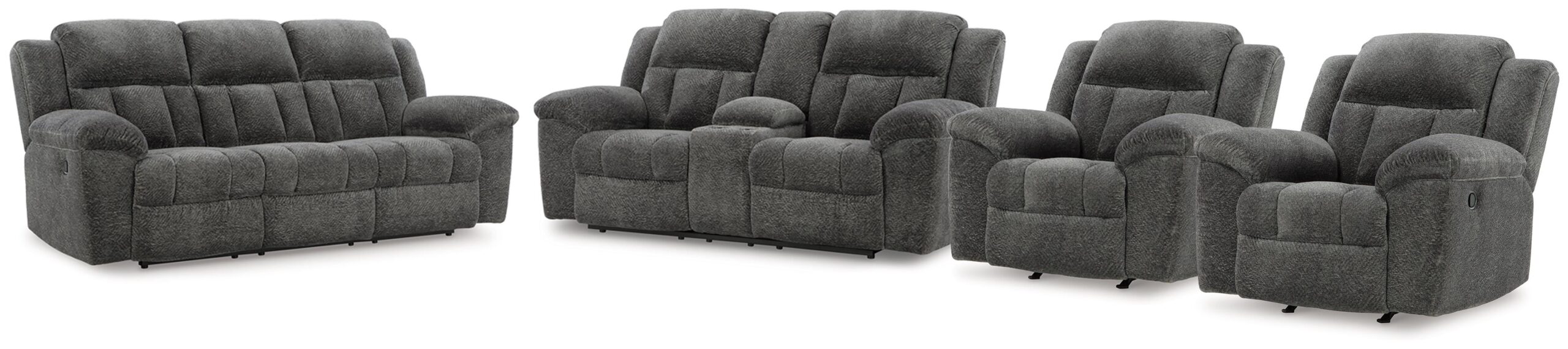 f01904ce409e9f6d488d34f5125e5e64 Frohn Reclining Sofa and Loveseat and 2 Recliners - Image 1